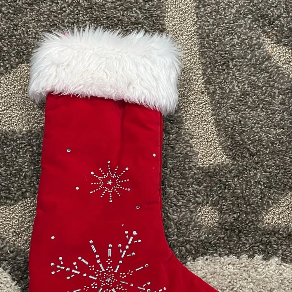 Vintage Target Wondershop Sparkle Snowflake Christmas Stocking 17x10